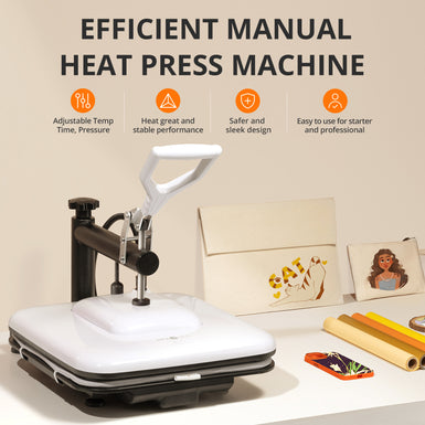 HTVRONT Presse à chaud manuelle, Kit pour débutants
