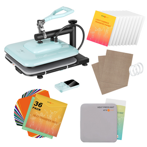 <Manual Heat Press Bubble Blue - Premium kit>