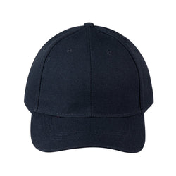 Black baseball cap on a white background