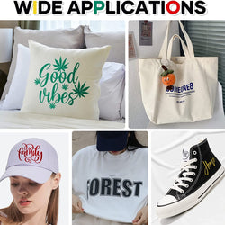 Collage of products with text and graphics, including a pillow, tote bag, cap, t-shirt, and sneakers.