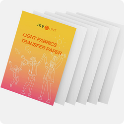Papier de Transfert Thermique A4 - Lot de 6 (Tissu Clair)