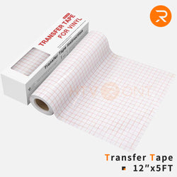 Transfer tape for vinyl with a roll and packaging on a white background