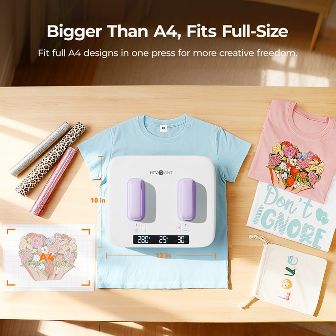 HTVRONT H10 12x10in Heat Press, Standard Kit